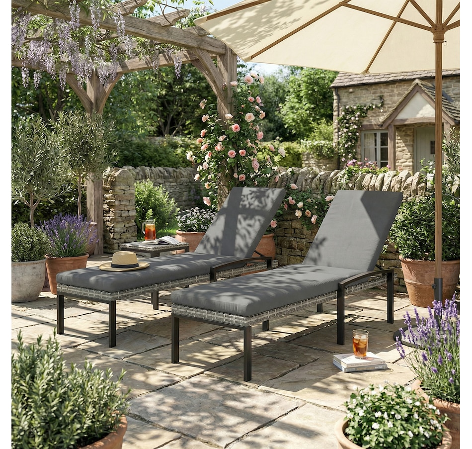 Image 926933_ALTMORE16.jpg, Product 926-933 / Price $309.99 - $339.99, Outsunny Chaise Lounge Chairs Outdoor, Set of 2 Wicker Patio Lounge Chairs from Outsunny on TSC.ca's Home & Garden department