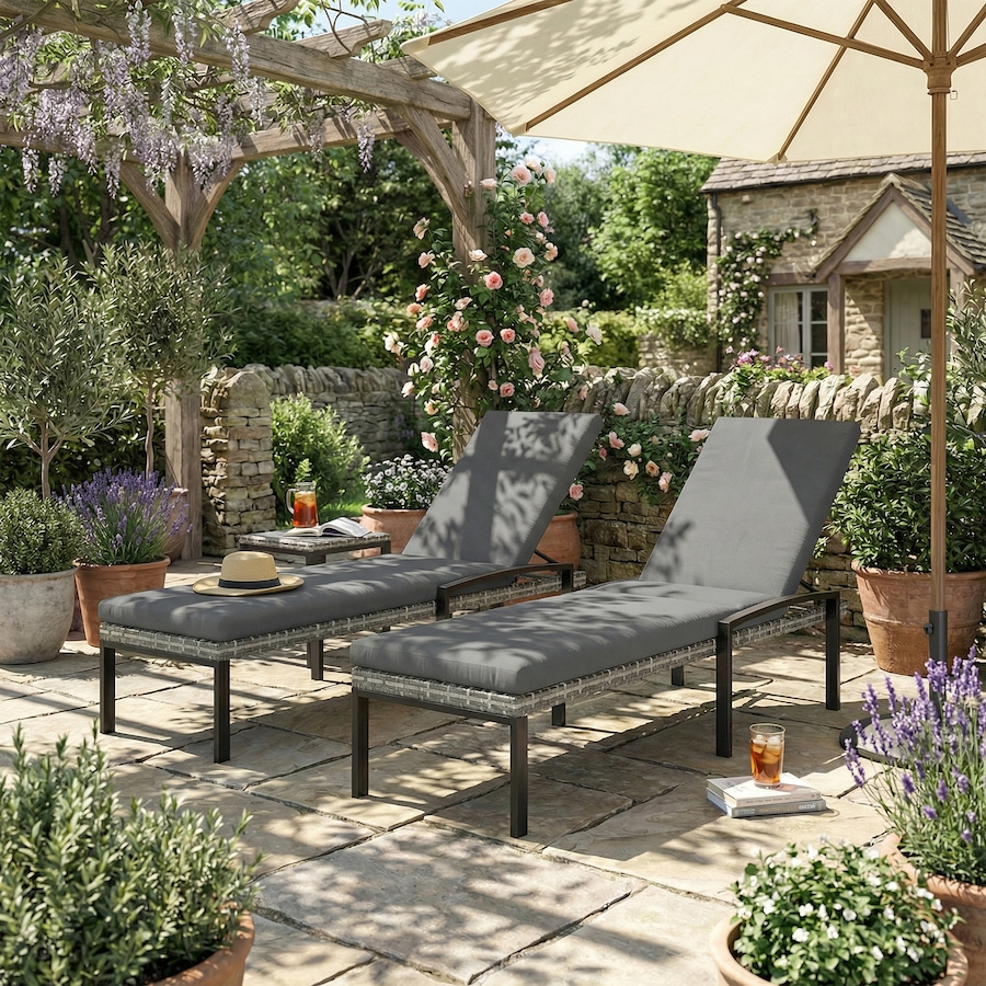 Image 926933_ALTMORE16.jpg, Product 926-933 / Price $356.99, Outsunny Chaise Lounge Chairs Outdoor, Set of 2 Wicker Patio Lounge Chairs from Outsunny on TSC.ca's Home & Garden department