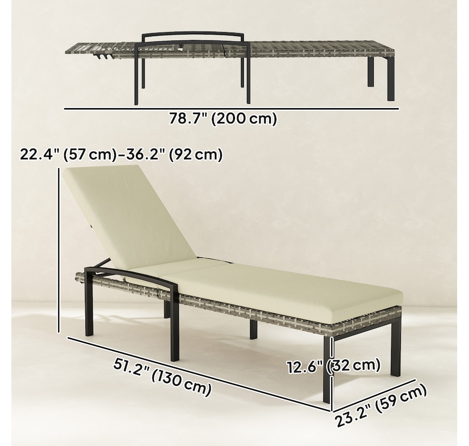 Image 926933_ALTMORE2.jpg, Product 926-933 / Price $309.99 - $339.99, Outsunny Chaise Lounge Chairs Outdoor, Set of 2 Wicker Patio Lounge Chairs from Outsunny on TSC.ca's Home & Garden department
