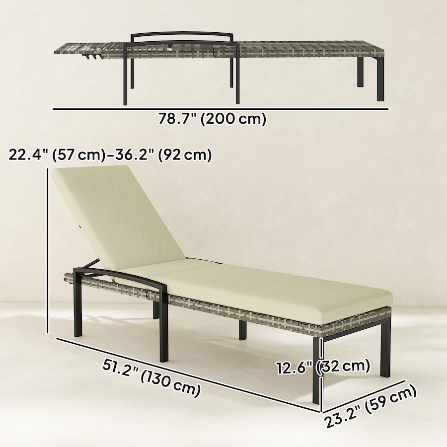 Image 926933_ALTMORE2.jpg, Product 926-933 / Price $356.99, Outsunny Chaise Lounge Chairs Outdoor, Set of 2 Wicker Patio Lounge Chairs from Outsunny on TSC.ca's Home & Garden department