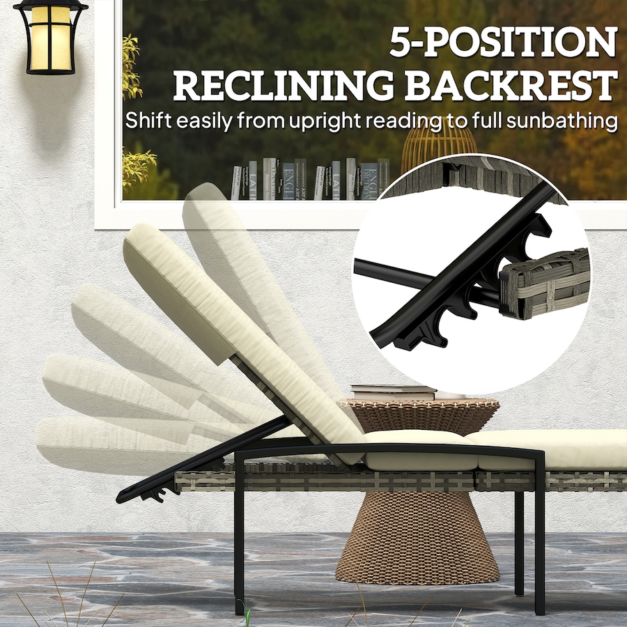 Image 926933_ALTMORE3.jpg, Product 926-933 / Price $356.99, Outsunny Chaise Lounge Chairs Outdoor, Set of 2 Wicker Patio Lounge Chairs from Outsunny on TSC.ca's Home & Garden department