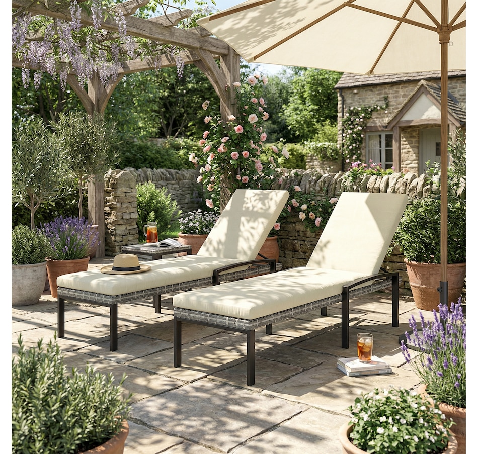 Image 926933_ALTMORE7.jpg, Product 926-933 / Price $309.99 - $339.99, Outsunny Chaise Lounge Chairs Outdoor, Set of 2 Wicker Patio Lounge Chairs from Outsunny on TSC.ca's Home & Garden department