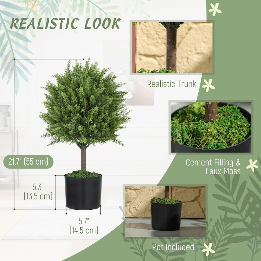 Image 927044_ALTMORE3.jpg, Product 927-044 / Price $84.99, HOMCOM Set of 2 Decorative Artificial Plants, Fake Plants for Home, Green from HOMCOM on TSC.ca's Home & Garden department