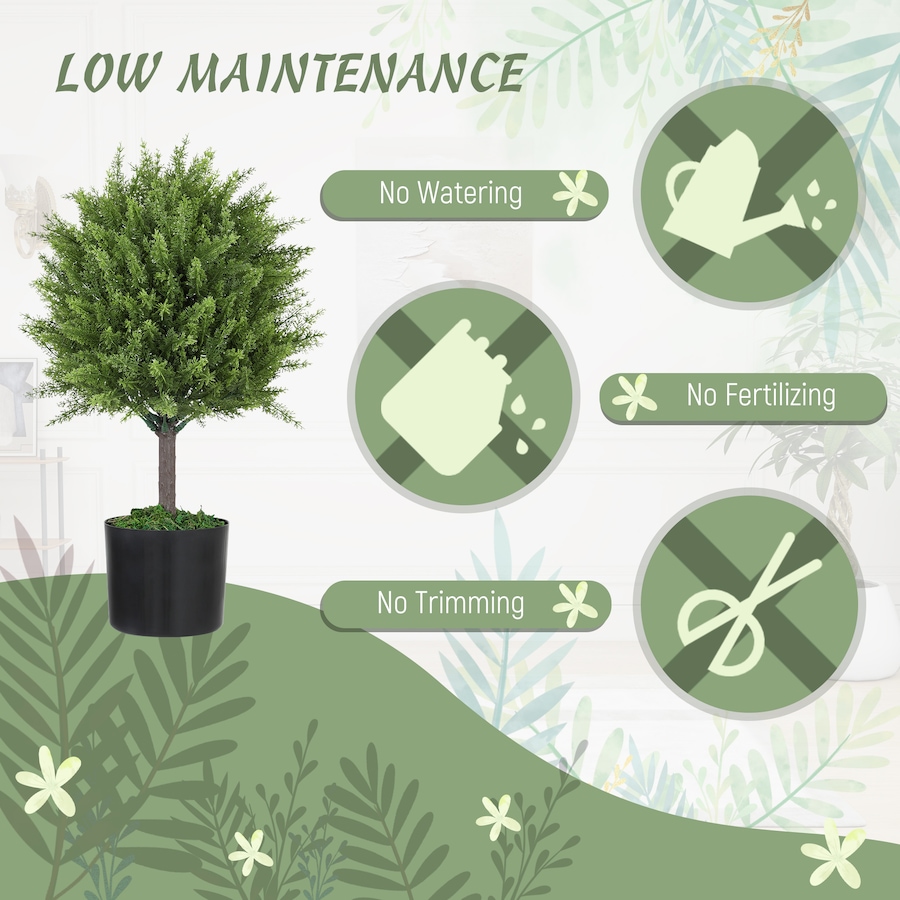 Image 927044_ALTMORE5.jpg, Product 927-044 / Price $84.99, HOMCOM Set of 2 Decorative Artificial Plants, Fake Plants for Home, Green from HOMCOM on TSC.ca's Home & Garden department