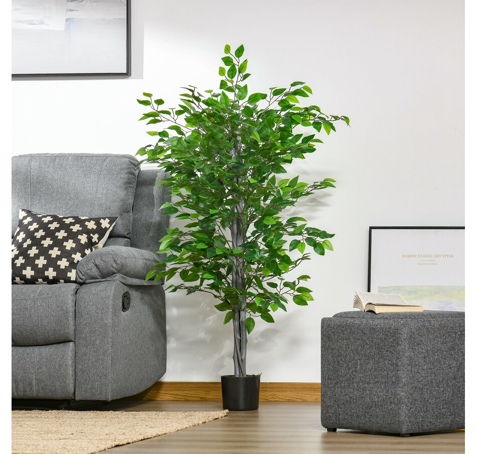 Image 927047_ALTMORE1.jpg, Product 927-047 / Price $64.99, HOMCOM 4.5ft Ficus Artificial Tree with Realistic Leaves for Indoor from HOMCOM on TSC.ca's Home & Garden department