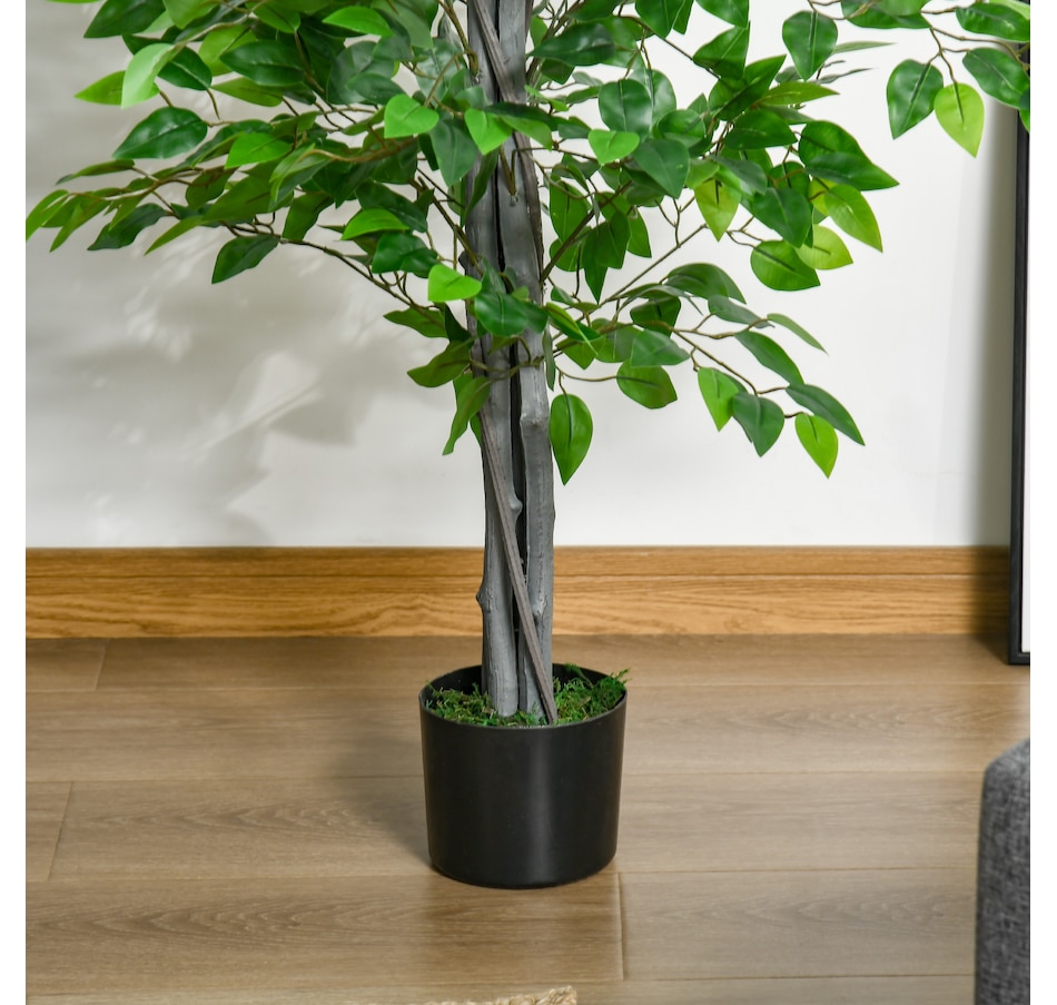 Image 927047_ALTMORE8.jpg, Product 927-047 / Price $64.99, HOMCOM 4.5ft Ficus Artificial Tree with Realistic Leaves for Indoor from HOMCOM on TSC.ca's Home & Garden department