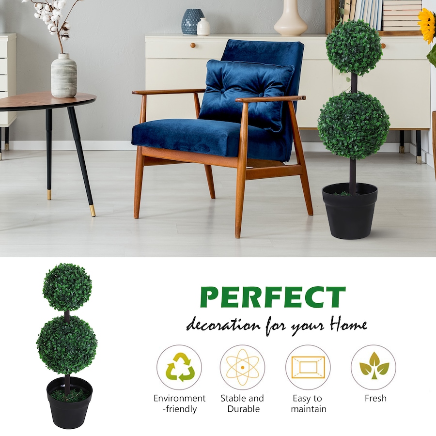Image 927056_ALTMORE4.jpg, Product 927-056 / Price $36.99, Outsunny 2 Ball Topiary Tree for Home Office, Living Room Decor from Outsunny on TSC.ca's Home & Garden department