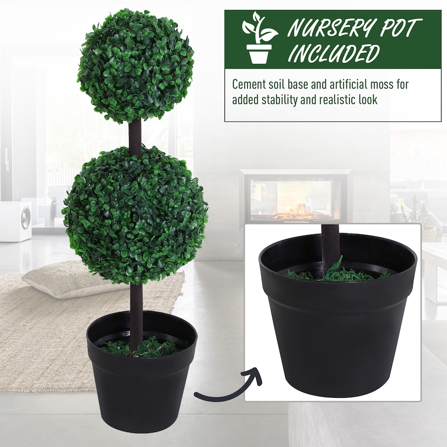 Image 927056_ALTMORE5.jpg, Product 927-056 / Price $36.99, Outsunny 2 Ball Topiary Tree for Home Office, Living Room Decor from Outsunny on TSC.ca's Home & Garden department