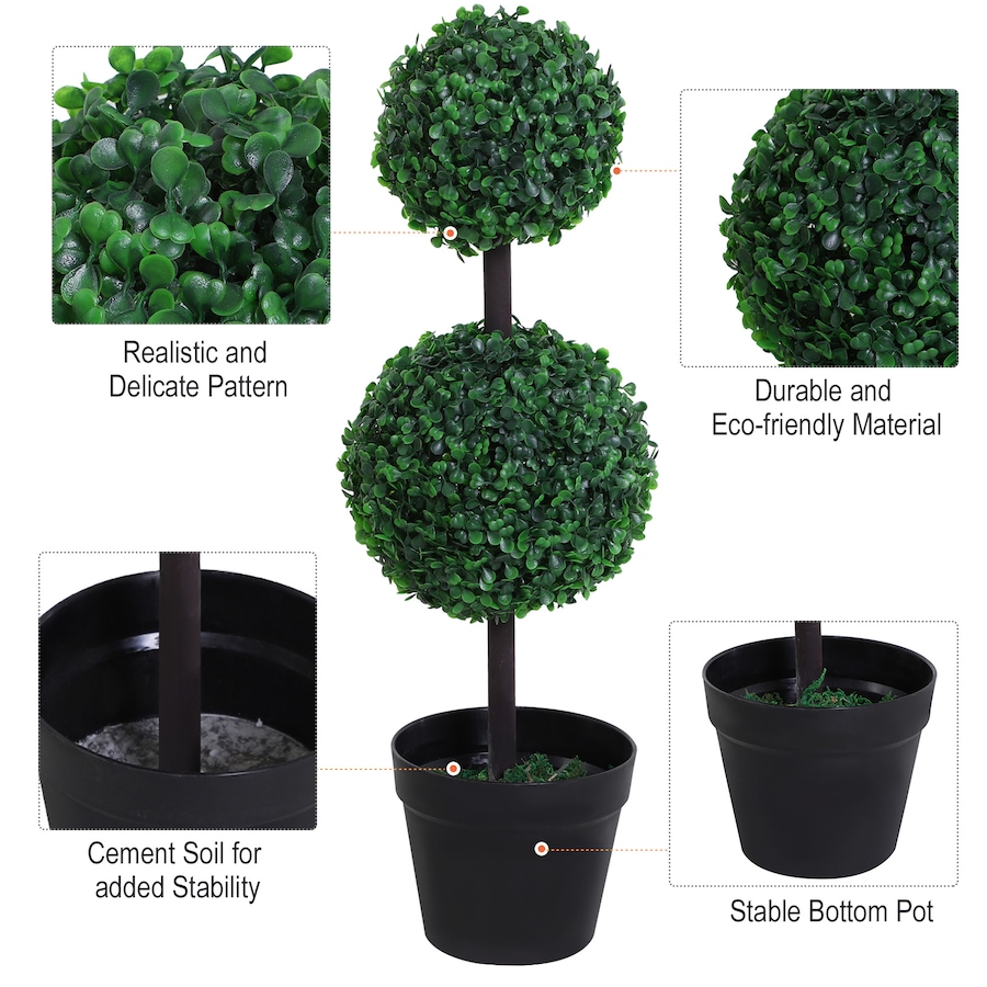 Image 927056_ALTMORE7.jpg, Product 927-056 / Price $36.99, Outsunny 2 Ball Topiary Tree for Home Office, Living Room Decor from Outsunny on TSC.ca's Home & Garden department