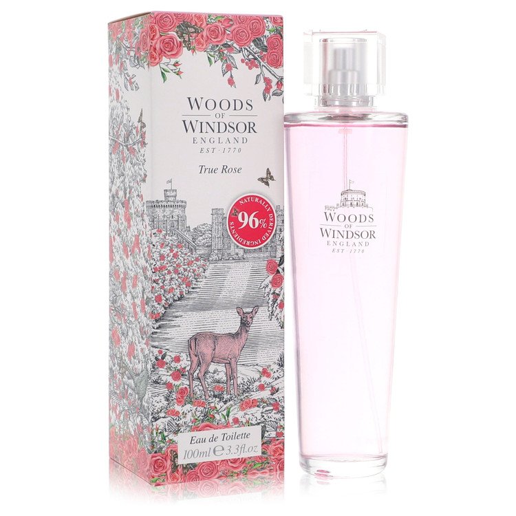 True Rose By Woods Of Windsor Eau De Toilette Spray 3.3 Oz For