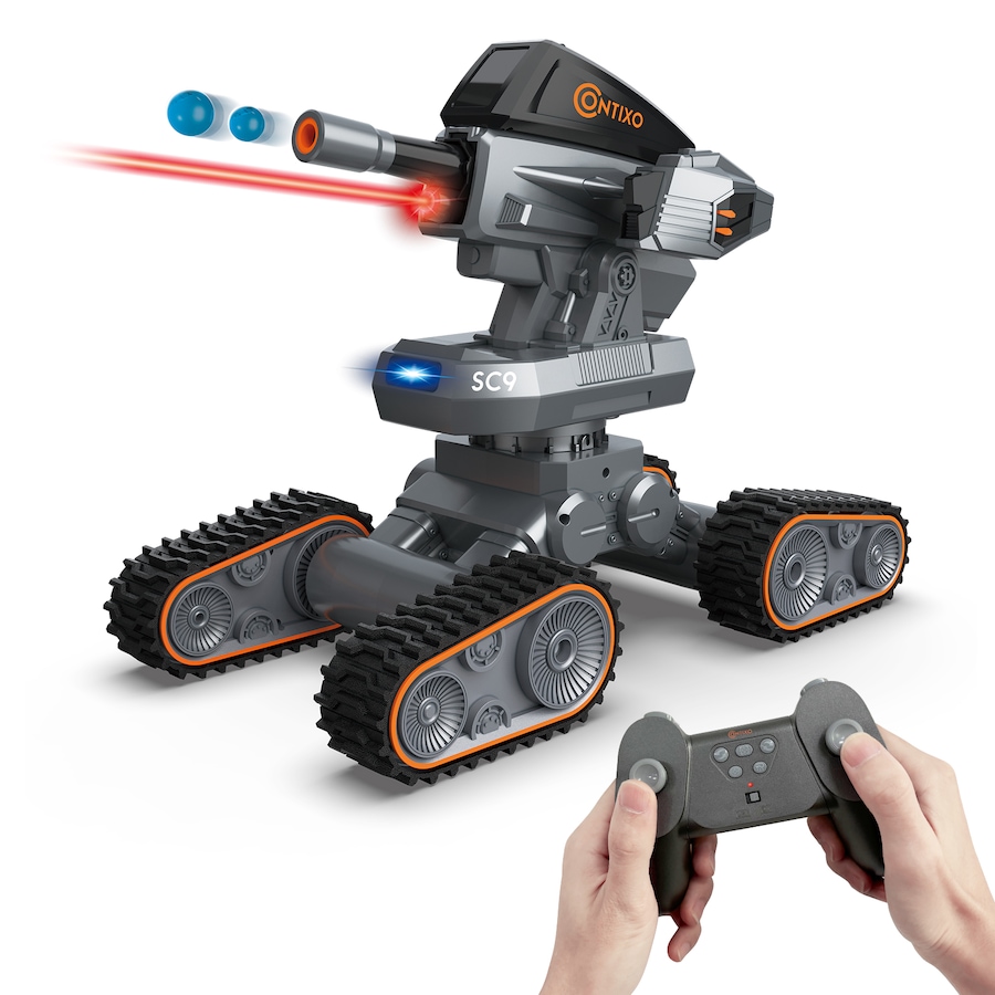 Image 929026.jpg, Product 929-026 / Price $69.99, Contixo SC9 All-Terrain RC Tank with LED Lights, Rotating Turret & 2.4GHz Remote Control from Contixo on TSC.ca's Toys & Hobbies department