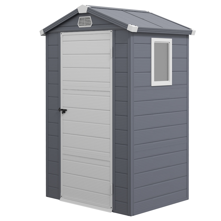 Image 929040.jpg, Product 929-040 / Price $419.99, Outsunny 4.4' x 3.3' Garden Storage Shed with Air Vents, Grey from Outsunny on TSC.ca's Home & Garden department