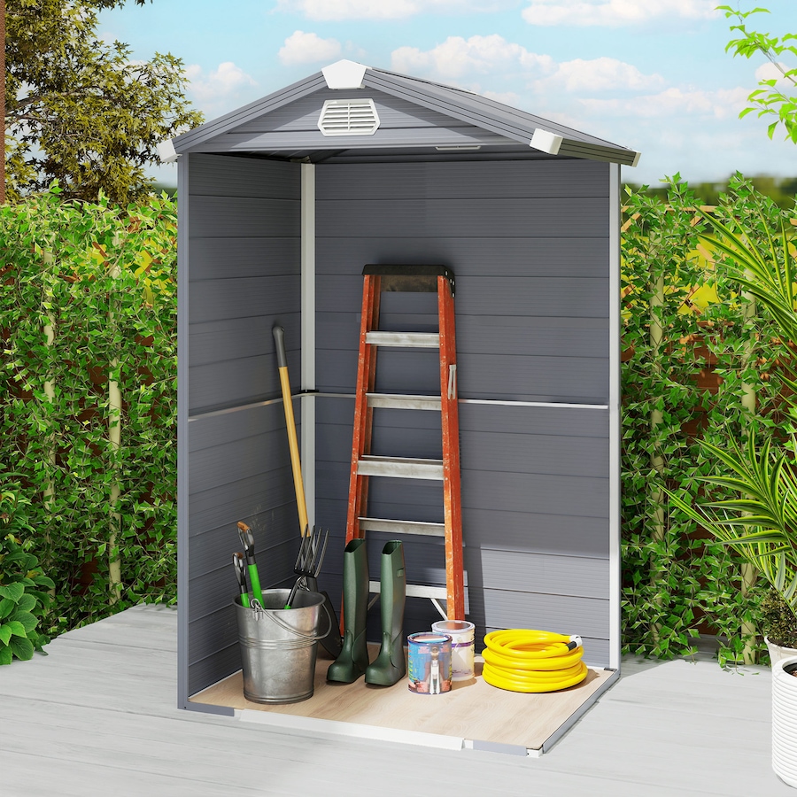 Image 929040_ALTMORE7.jpg, Product 929-040 / Price $419.99, Outsunny 4.4' x 3.3' Garden Storage Shed with Air Vents, Grey from Outsunny on TSC.ca's Home & Garden department