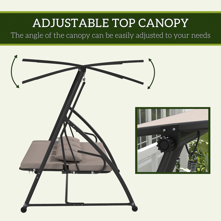 Image 929048_ALTMORE3.jpg, Product 929-048 / Price $409.99, Outsunny Patio Swing Chair, 3 Person Convertible Hammock from Outsunny on TSC.ca's Home & Garden department