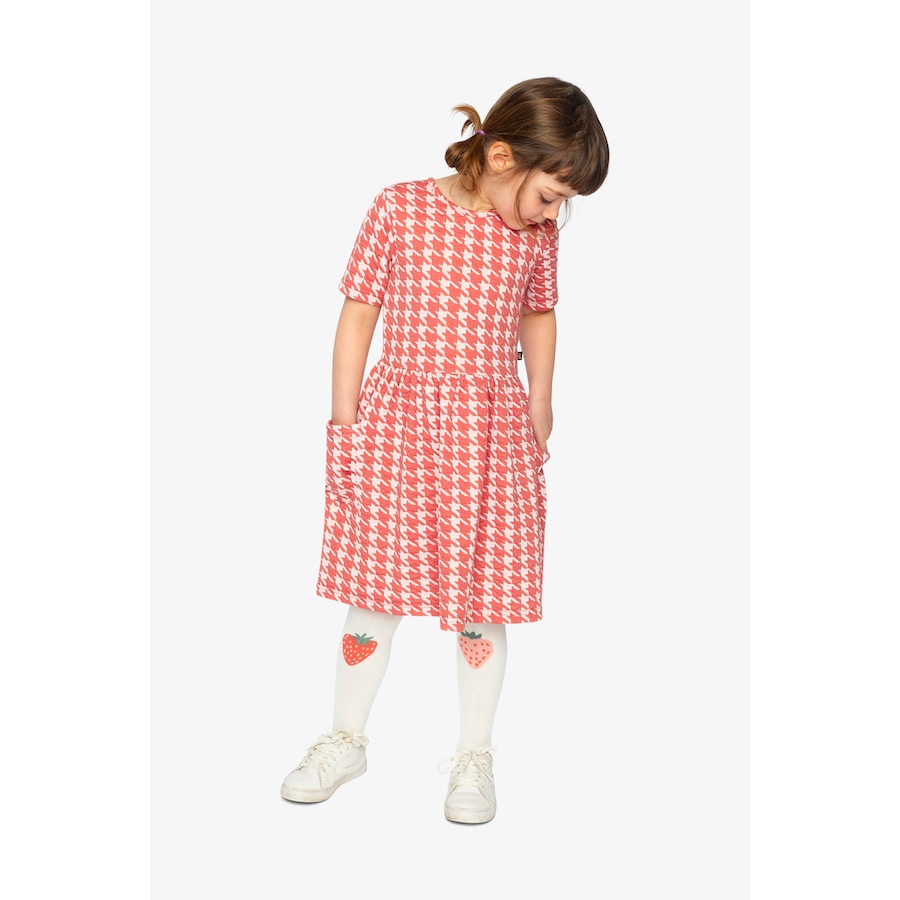 Image 929127_ALTMORE1.jpg, Product 929-127 / Price $57.00 - $61.00, Short Sleeve Dress with Pockets Houndstooth (Toddler, Little & Big Kid) from Deux par Deux on TSC.ca's Fashion department