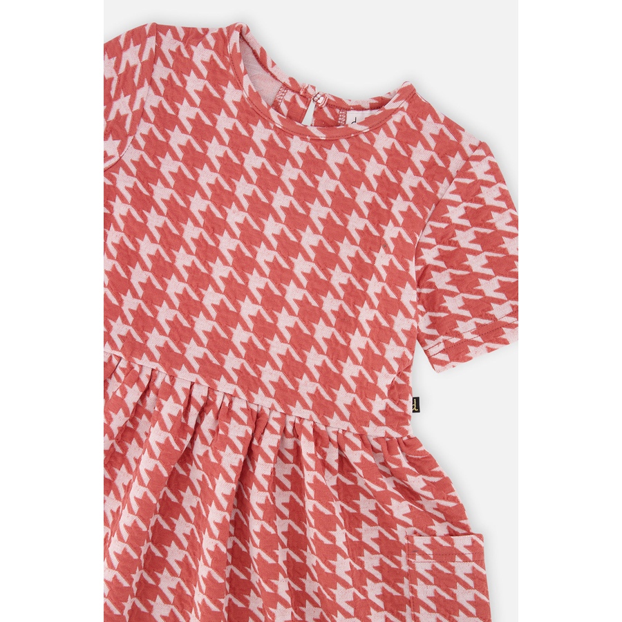 Image 929127_ALTMORE7.jpg, Product 929-127 / Price $57.00 - $61.00, Short Sleeve Dress with Pockets Houndstooth (Toddler, Little & Big Kid) from Deux par Deux on TSC.ca's Fashion department
