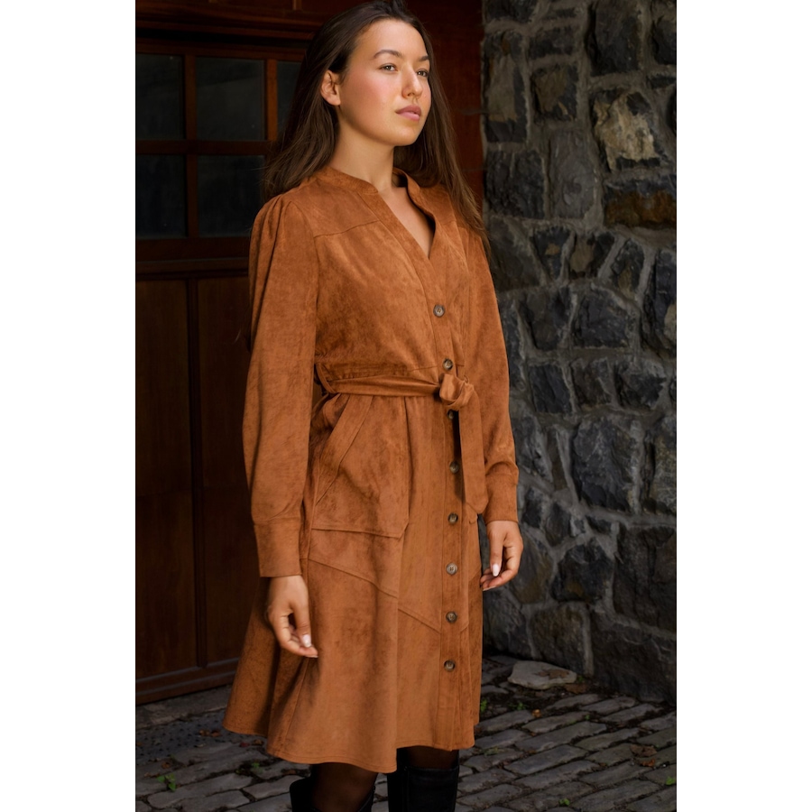 Image 929252_ALTMORE1.jpg, Product 929-252 / Price $74.98, Anastasia Faux Suede Women's Dress Button-Up Front Belted Waist from ANNICK on TSC.ca's Fashion department