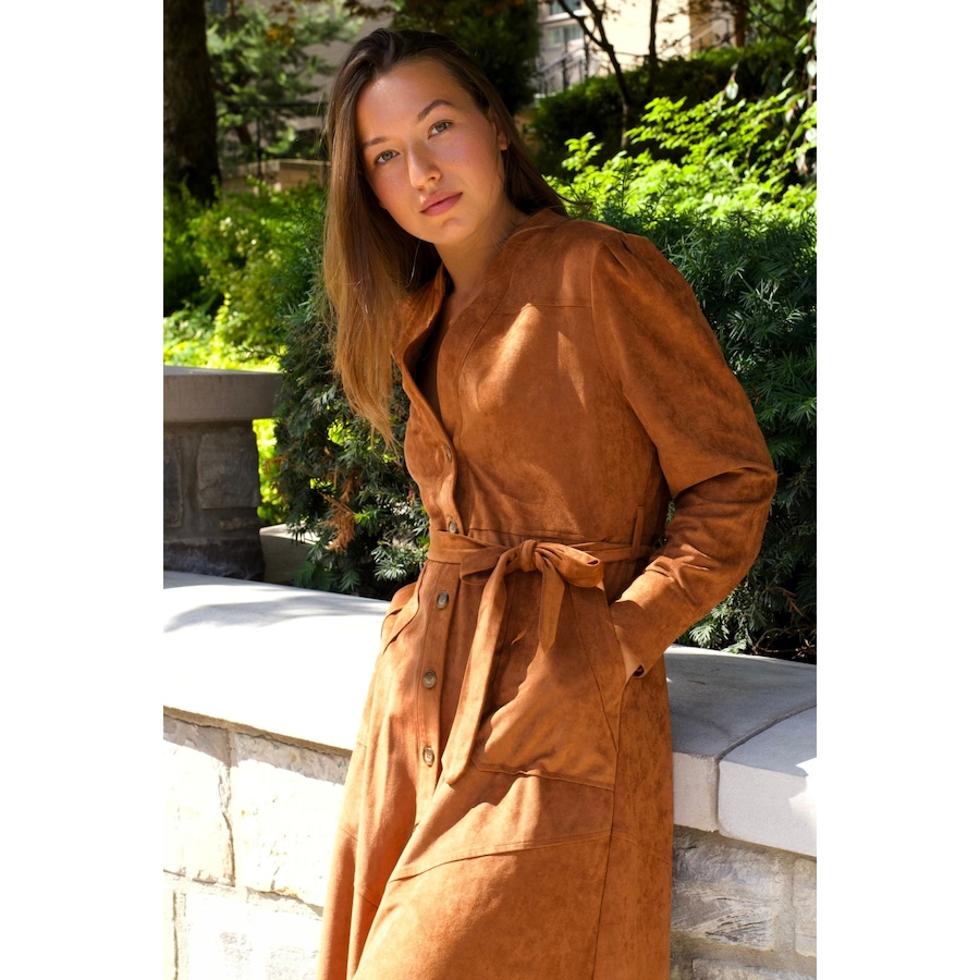 Image 929252_ALTMORE6.jpg, Product 929-252 / Price $74.98, Anastasia Faux Suede Women's Dress Button-Up Front Belted Waist from ANNICK on TSC.ca's Fashion department