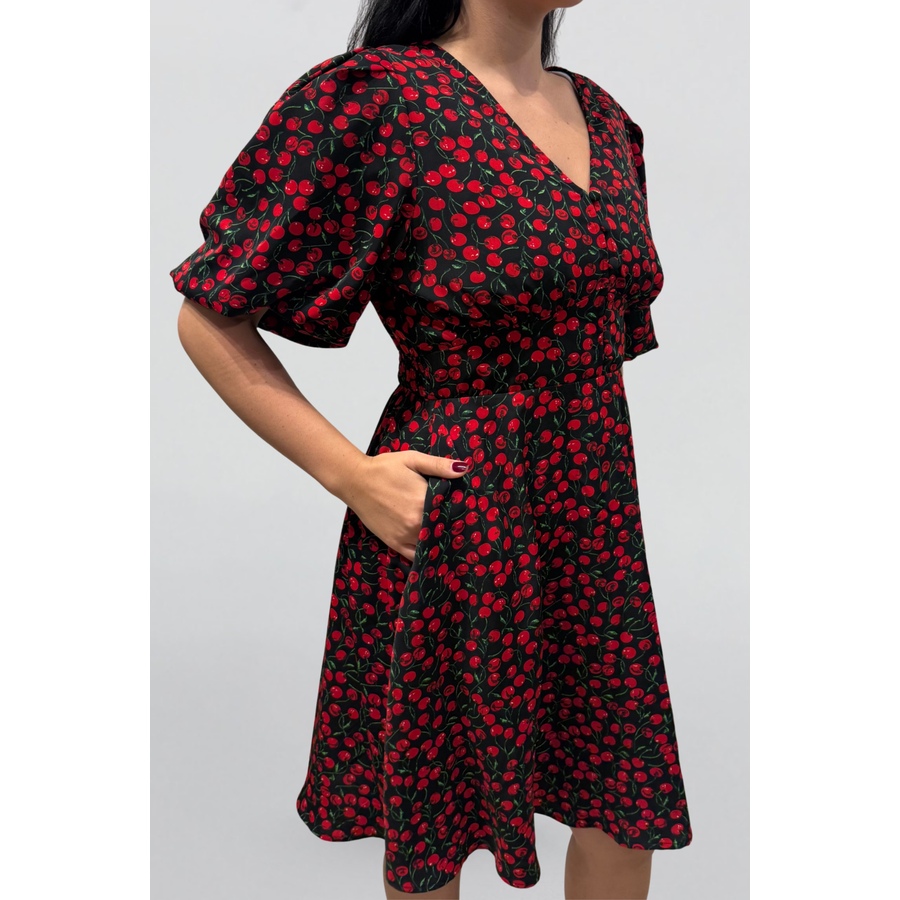 Image 929255_ALTMORE4.png, Product 929-255 / Price $112.44, Cindy Black Cherry Fit and Flare Dress Flowy Sleeves from ANNICK on TSC.ca's Fashion department