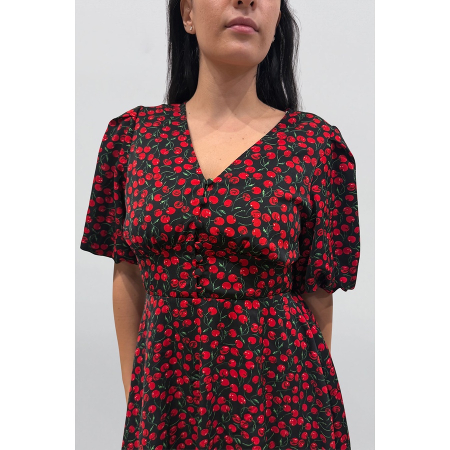 Image 929255_ALTMORE5.png, Product 929-255 / Price $112.44, Cindy Black Cherry Fit and Flare Dress Flowy Sleeves from ANNICK on TSC.ca's Fashion department