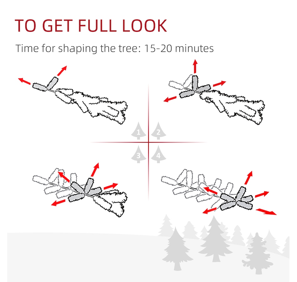 Image 929263_ALTMORE12.jpg, Product 929-263 / Price $29.99 - $49.98, HOMCOM Artificial Christmas Tree with Realistic Branches from HOMCOM on TSC.ca's Home & Garden department