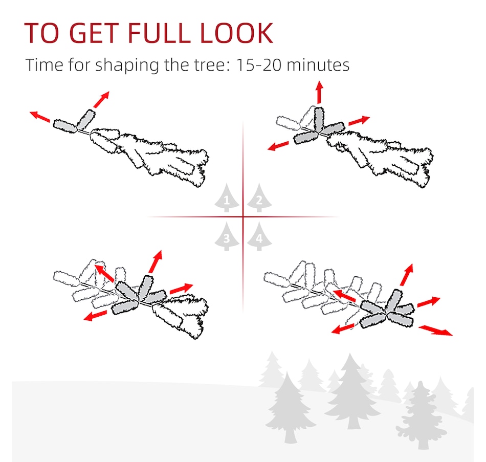 Image 929263_ALTMORE4.jpg, Product 929-263 / Price $29.99 - $49.98, HOMCOM Artificial Christmas Tree with Realistic Branches from HOMCOM on TSC.ca's Home & Garden department