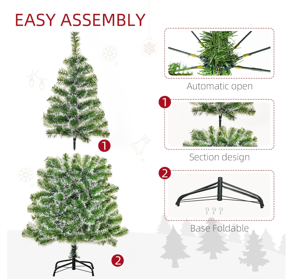 Image 929263_ALTMORE5.jpg, Product 929-263 / Price $29.99 - $49.98, HOMCOM Artificial Christmas Tree with Realistic Branches from HOMCOM on TSC.ca's Home & Garden department