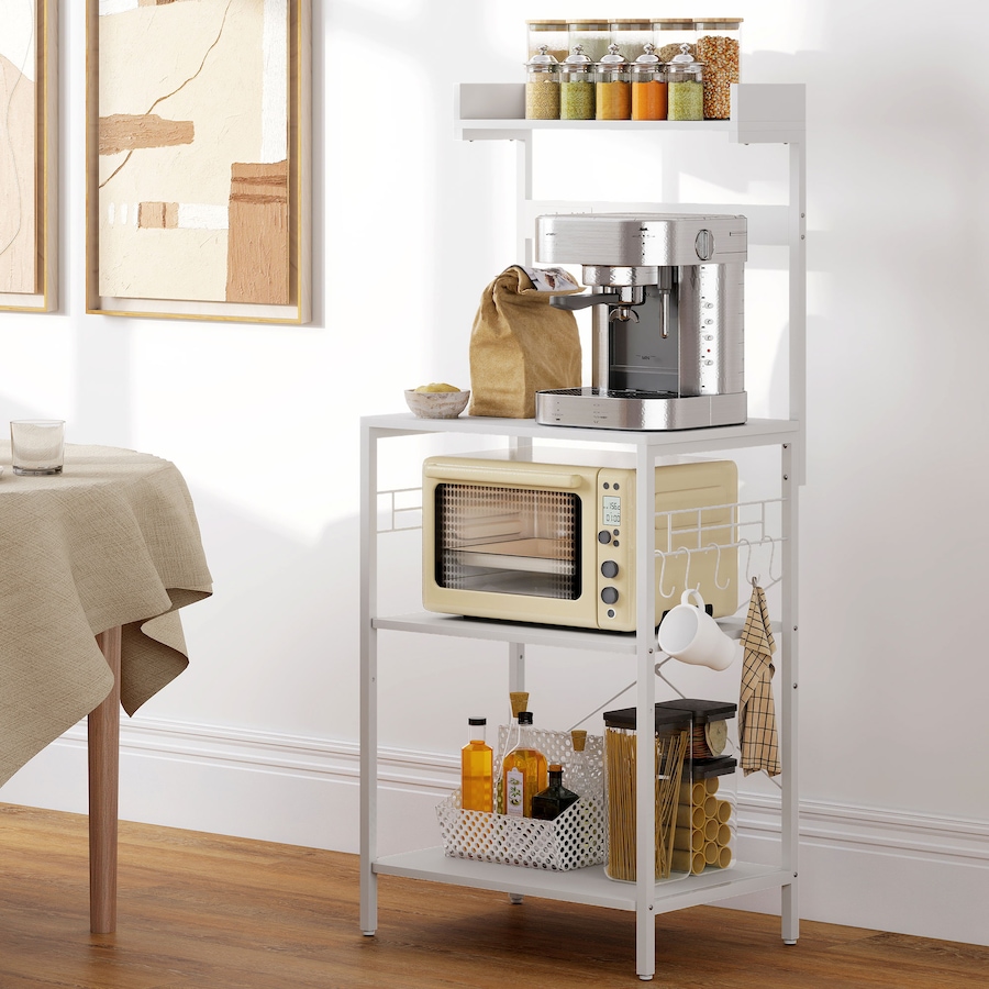 Image 929269_ALTMORE16.jpg, Product 929-269 / Price $97.99 - $100.99, HOMCOM Bakers Rack with Power Outlet, Adjustable Shelves, Microwave Stand from HOMCOM on TSC.ca's Home & Garden department