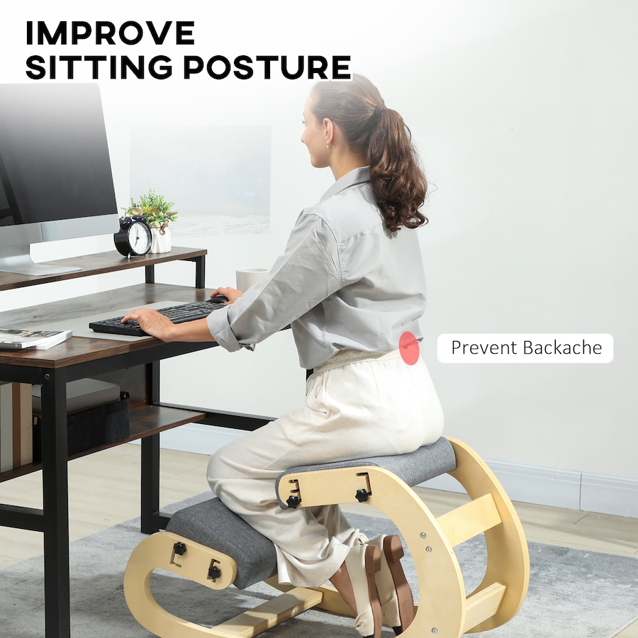 Image 929282_ALTMORE11.jpg, Product 929-282 / Price $102.99, HOMCOM Ergonomic Kneeling Chair, Adjustable Kneeling Stool, Improve Posture from HOMCOM on TSC.ca's Home & Garden department
