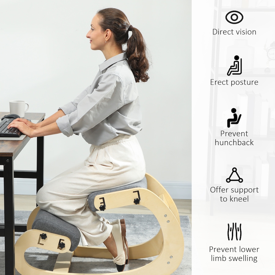 Image 929282_ALTMORE13.jpg, Product 929-282 / Price $102.99, HOMCOM Ergonomic Kneeling Chair, Adjustable Kneeling Stool, Improve Posture from HOMCOM on TSC.ca's Home & Garden department