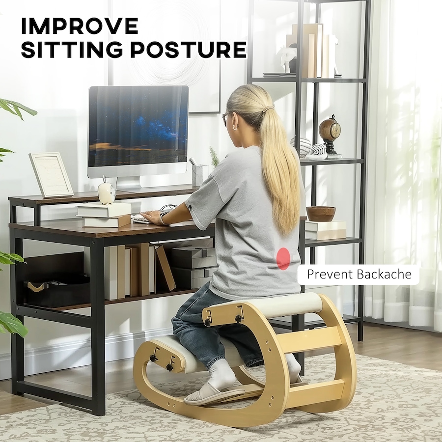Image 929282_ALTMORE19.jpg, Product 929-282 / Price $102.99, HOMCOM Ergonomic Kneeling Chair, Adjustable Kneeling Stool, Improve Posture from HOMCOM on TSC.ca's Home & Garden department