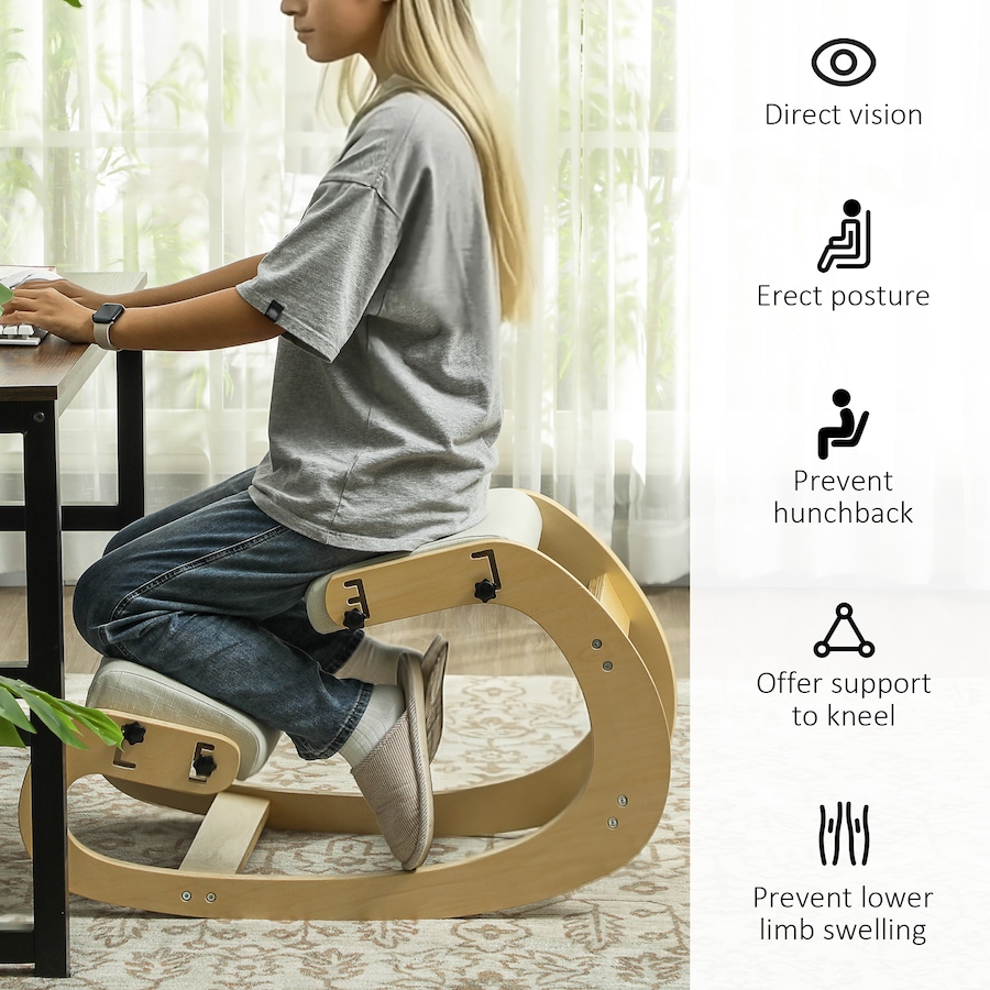 Image 929282_ALTMORE21.jpg, Product 929-282 / Price $102.99, HOMCOM Ergonomic Kneeling Chair, Adjustable Kneeling Stool, Improve Posture from HOMCOM on TSC.ca's Home & Garden department
