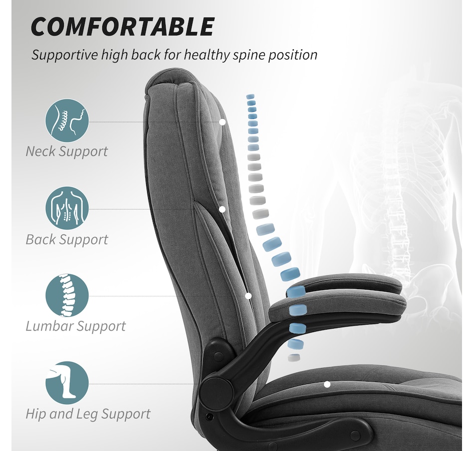 Image 929289_ALTMORE11.jpg, Product 929-289 / Price $174.99 - $184.99, HOMCOM Office Chair, Computer Desk Chair with Flip-up Armrest from HOMCOM on TSC.ca's Home & Garden department