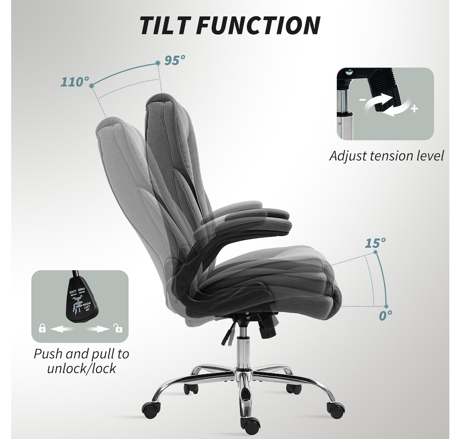 Image 929289_ALTMORE13.jpg, Product 929-289 / Price $174.99 - $184.99, HOMCOM Office Chair, Computer Desk Chair with Flip-up Armrest from HOMCOM on TSC.ca's Home & Garden department