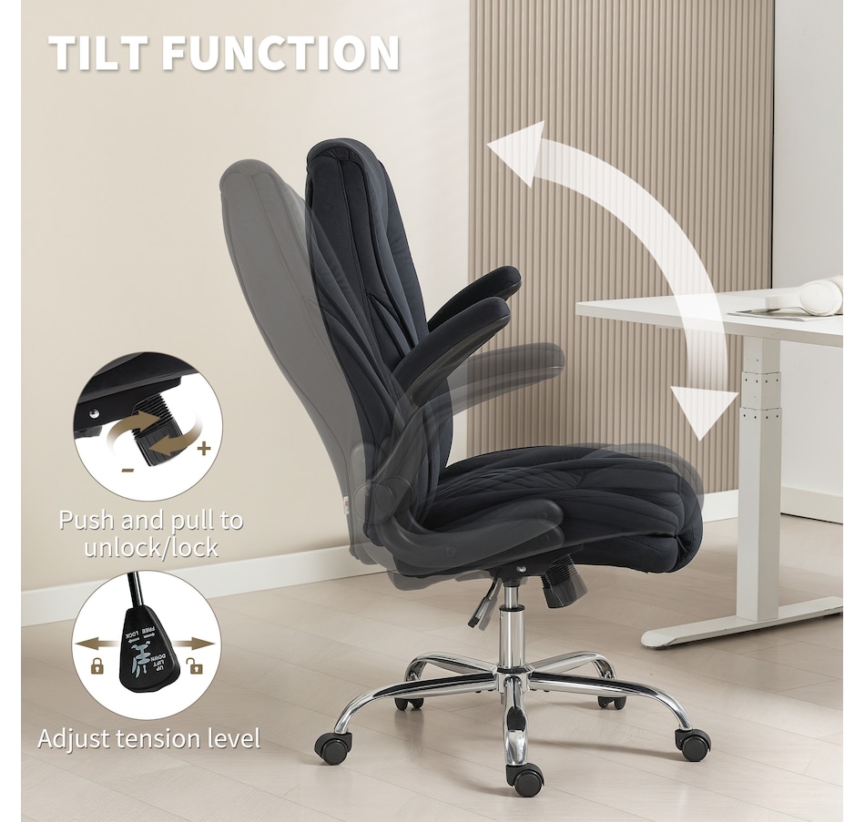 Image 929289_ALTMORE5.jpg, Product 929-289 / Price $174.99 - $184.99, HOMCOM Office Chair, Computer Desk Chair with Flip-up Armrest from HOMCOM on TSC.ca's Home & Garden department