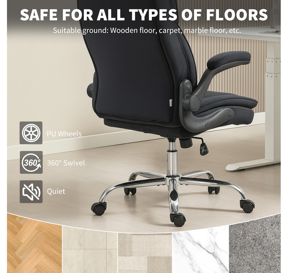 Image 929289_ALTMORE6.jpg, Product 929-289 / Price $174.99 - $184.99, HOMCOM Office Chair, Computer Desk Chair with Flip-up Armrest from HOMCOM on TSC.ca's Home & Garden department