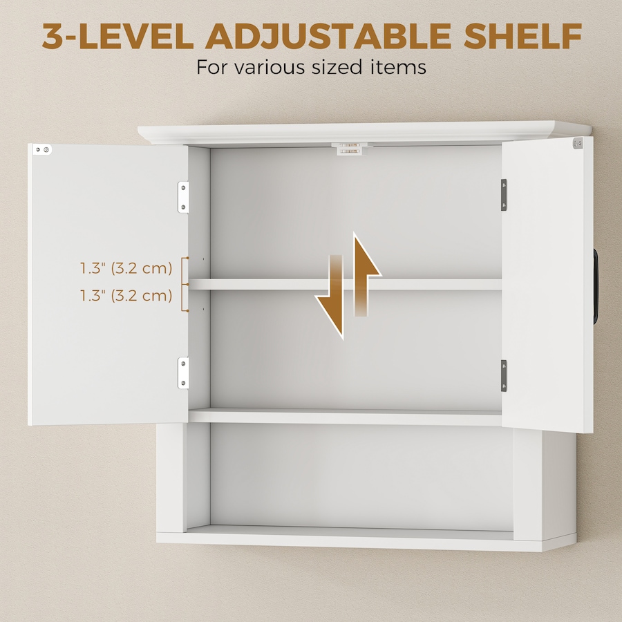 Image 929295_ALTMORE19.jpg, Product 929-295 / Price $85.49, Wall Mount Bathroom Cabinet with 2 Doors from HOMCOM on TSC.ca's Home & Garden department