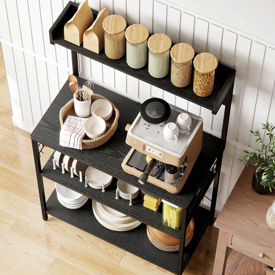 Image 929299_ALTMORE7.jpg, Product 929-299 / Price $99.99, HOMCOM Bakers Rack with Power Outlet, Adjustable Shelves, Microwave Stand from HOMCOM on TSC.ca's Home & Garden department