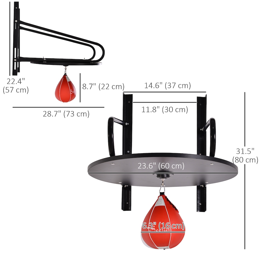 Image 929300_ALTMORE2.jpg, Product 929-300 / Price $78.99, Soozier Wall-mounted Speed Bag Boxing Platform, Height Adjustable from Soozier on TSC.ca's Health & Fitness department