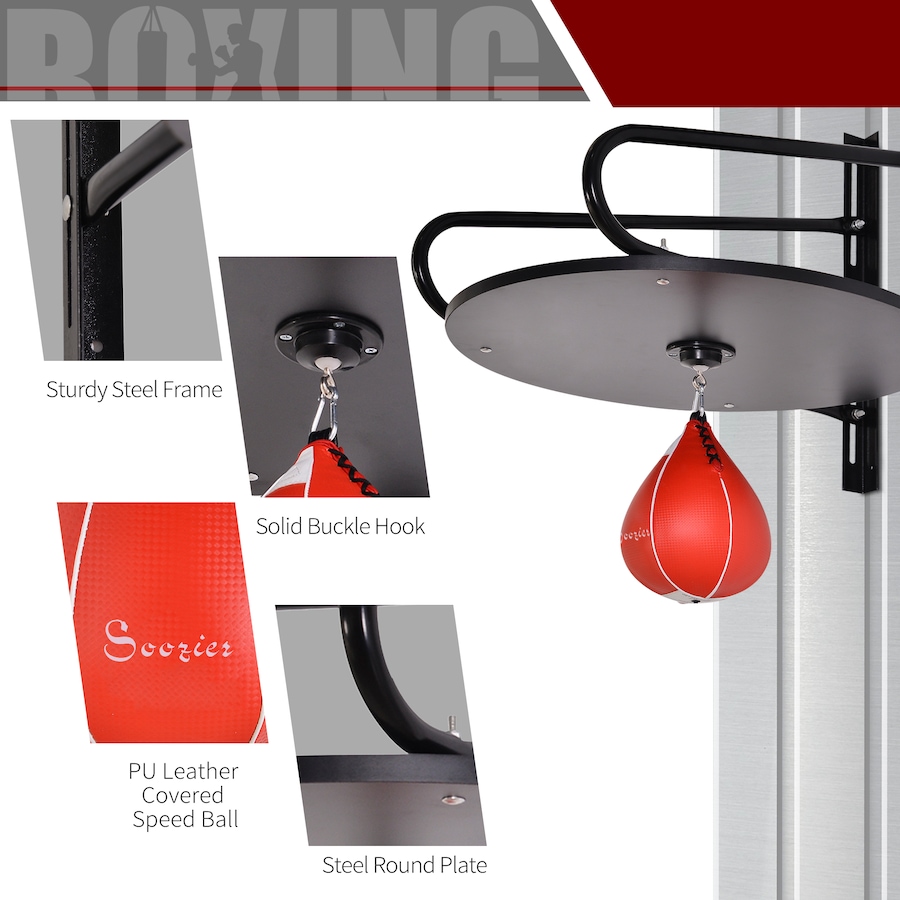 Image 929300_ALTMORE3.jpg, Product 929-300 / Price $78.99, Soozier Wall-mounted Speed Bag Boxing Platform, Height Adjustable from Soozier on TSC.ca's Health & Fitness department