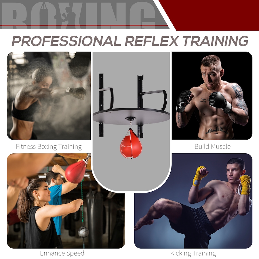 Image 929300_ALTMORE4.jpg, Product 929-300 / Price $78.99, Soozier Wall-mounted Speed Bag Boxing Platform, Height Adjustable from Soozier on TSC.ca's Health & Fitness department