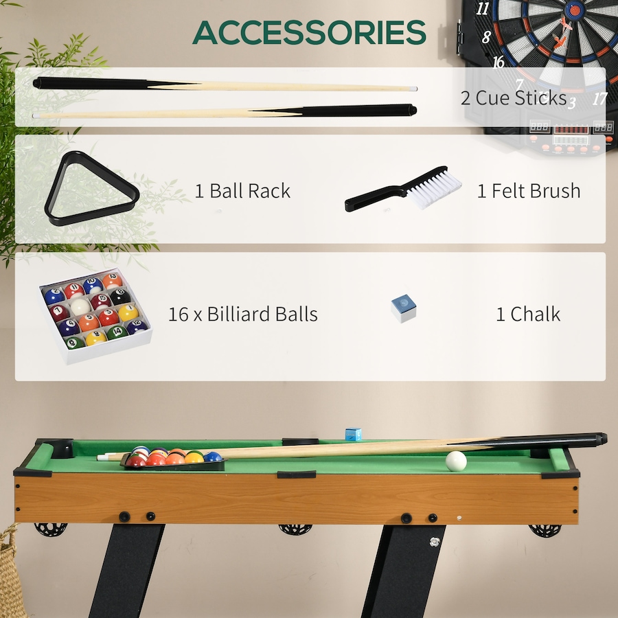 Image 929303_ALTMORE4.jpg, Product 929-303 / Price $99.99, Soozier 38" Folding Mini Pool Table Set Tabletop Billiards Game with Cues from Soozier on TSC.ca's Toys & Hobbies department