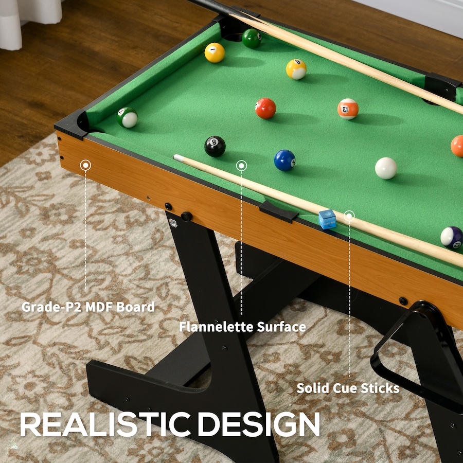 Image 929303_ALTMORE5.jpg, Product 929-303 / Price $99.99, Soozier 38" Folding Mini Pool Table Set Tabletop Billiards Game with Cues from Soozier on TSC.ca's Toys & Hobbies department
