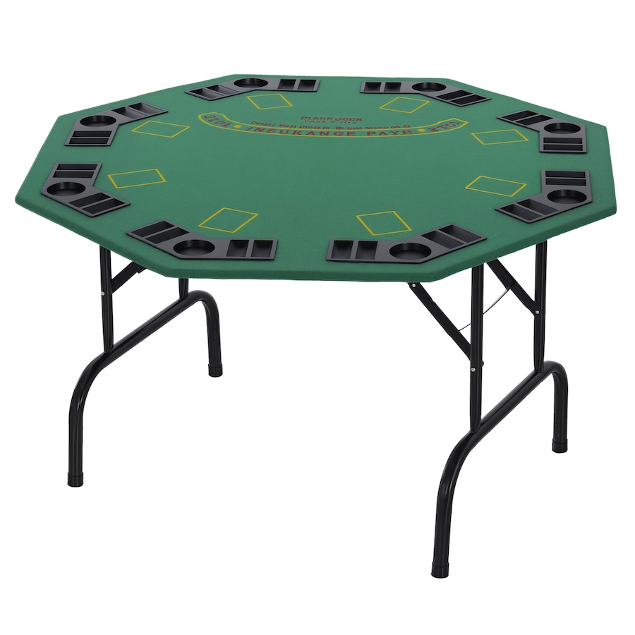 Image 929304.png, Product 929-304 / Price $139.99, Soozier 47" 8 Player Blackjack Folding Poker Table with Cup Holders, Green from Soozier on TSC.ca's Toys & Hobbies department