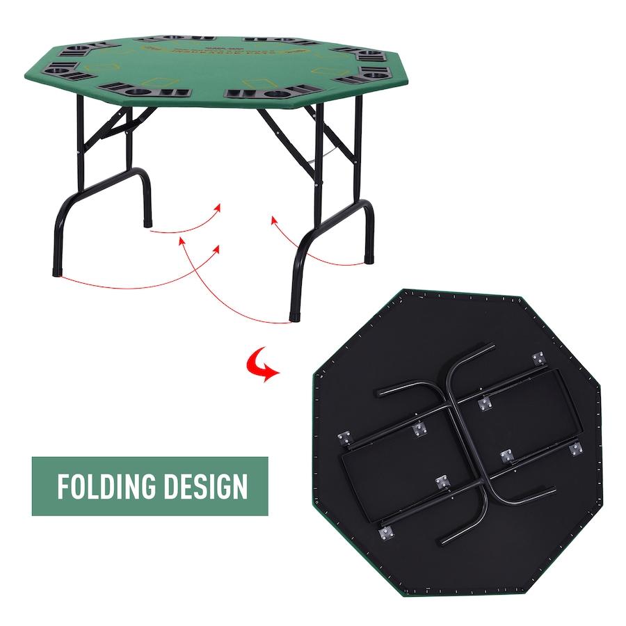 Image 929304_ALTMORE4.jpg, Product 929-304 / Price $139.99, Soozier 47" 8 Player Blackjack Folding Poker Table with Cup Holders, Green from Soozier on TSC.ca's Toys & Hobbies department
