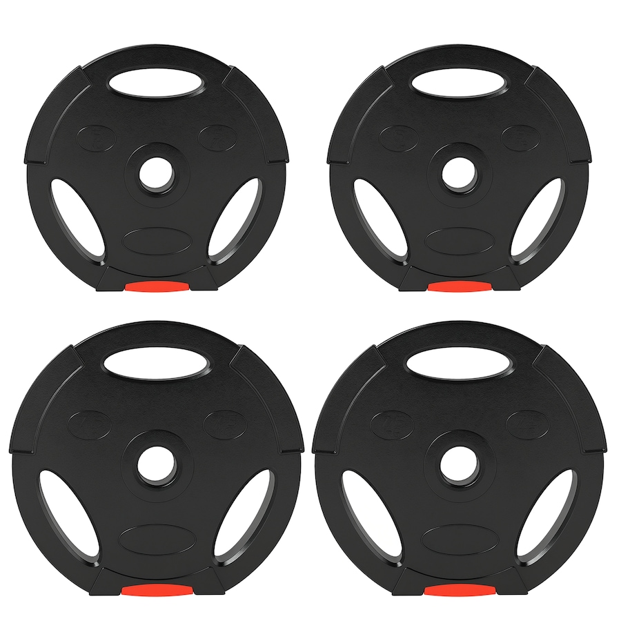 Image 929308.jpg, Product 929-308 / Price $79.99, Soozier Set of 4 1-Inch Weight Plates with 3 Grips, 2 x 17lbs + 2 x 11lbs from Soozier on TSC.ca's Health & Fitness department