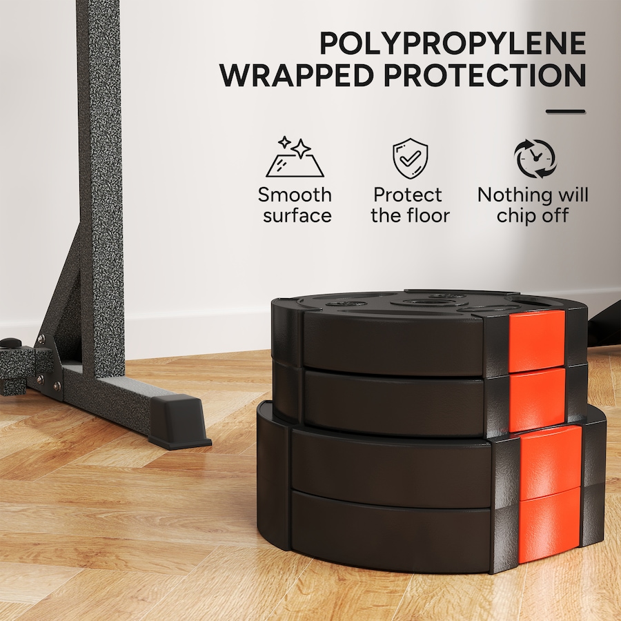 Image 929308_ALTMORE5.jpg, Product 929-308 / Price $79.99, Soozier Set of 4 1-Inch Weight Plates with 3 Grips, 2 x 17lbs + 2 x 11lbs from Soozier on TSC.ca's Health & Fitness department