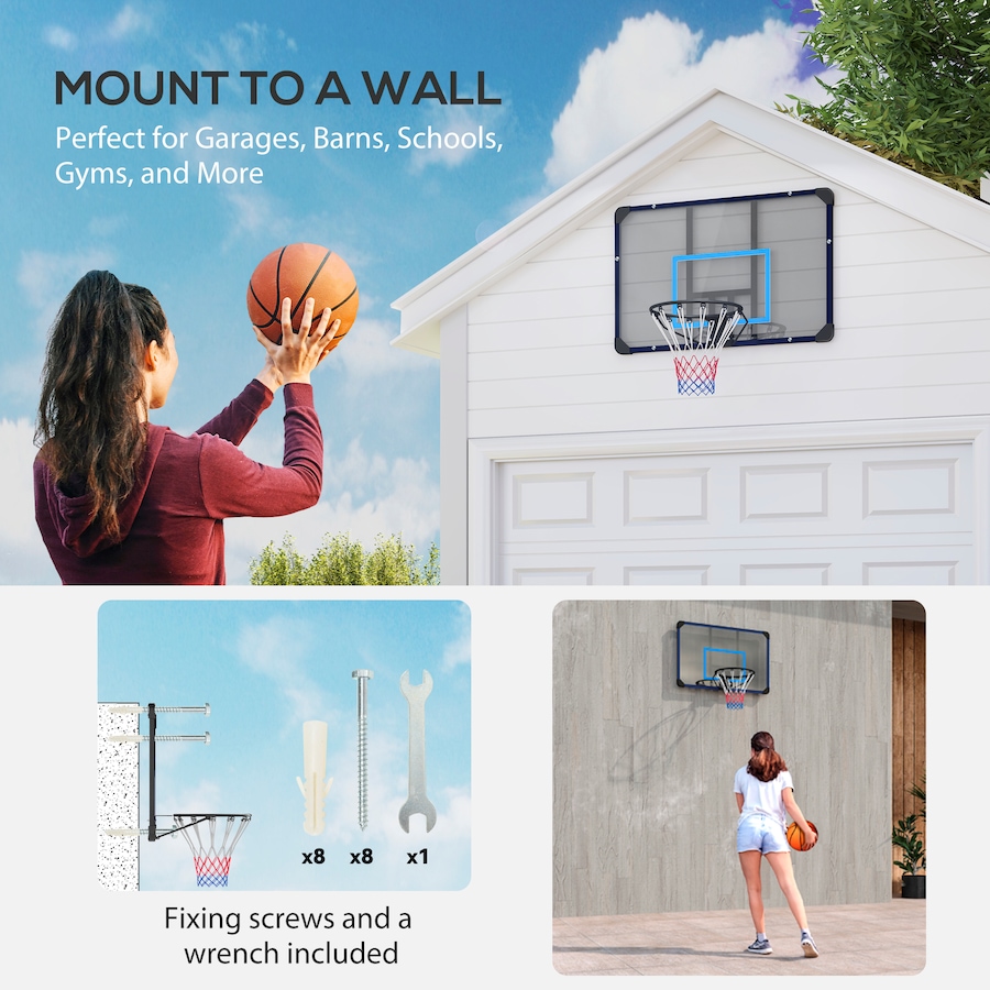 Image 929310_ALTMORE3.jpg, Product 929-310 / Price $109.99, Soozier Mini Hoop, Wall Mounted Basketball Hoop for Indoor and Outdoor Use from Soozier on TSC.ca's Health & Fitness department