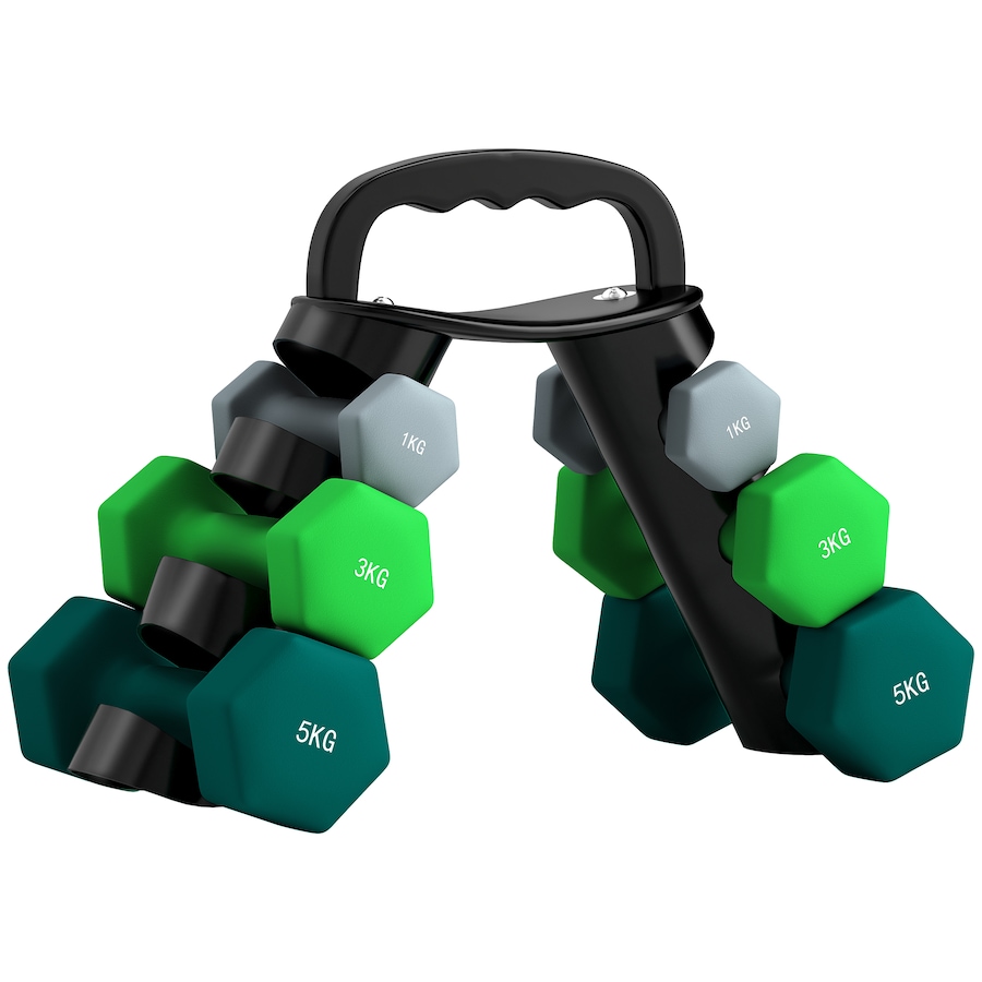 Image 929314.jpg, Product 929-314 / Price $89.99, Soozier 40 LBS Hex Dumbbell Set, Adjustable Dumbbells with Vertical Rack from Soozier on TSC.ca's Health & Fitness department