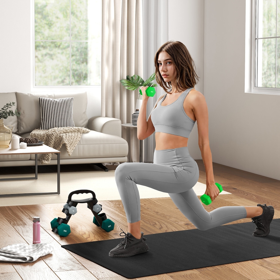 Image 929314_ALTMORE1.jpg, Product 929-314 / Price $89.99, Soozier 40 LBS Hex Dumbbell Set, Adjustable Dumbbells with Vertical Rack from Soozier on TSC.ca's Health & Fitness department